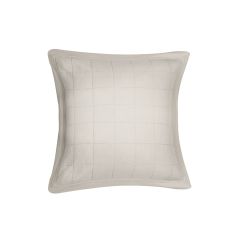 Bambury Luxe Belgian Linen Quilted European Pillow Sham -Natural