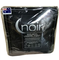 Noir Australian Made Wool Mattress Underlay Underblanket Topper
