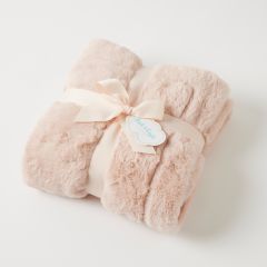 Muse Faux Fur Baby Blanket - Dusty Pink