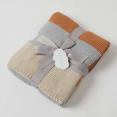 Jiggle & Giggle 100% Cotton Oslo Knitted Baby Blanket