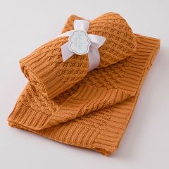 Jiggle & Giggle 100% Cotton Biscuit Basket Weave Knit Baby Blanket