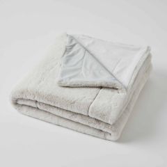 Inner Spirit Faux Super Soft Throw Fur Rug - Grey