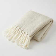 Pilbeam Living Herringbone Throw Beige