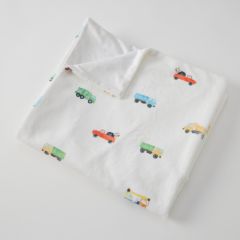 Jiggle & Giggle Trucking Along Soft Fleece Blanket