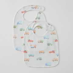 Jiggle & Giggle Trucking Along Bib Set of 2