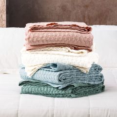Renee Taylor Lexico Cotton Waffle Blanket