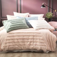 Renee Taylor Classic Cotton Vintage washed Tufted Quilt Cover set White