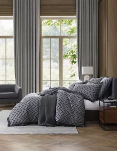 Private Collection Westport Quilt Cover Set Charcoal
