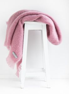 Masterweave Windermere Mohair Throw Rug Blanket-Peony