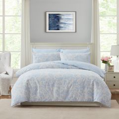 Laura Ashley Percy Quilt Cover Set Sky Blue