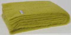 Masterweave Windermere Mohair Throw Rug Blanket - Pesto