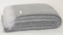 Masterweave Windermere Mohair Knee Wrap Throw Blanket-Pewter