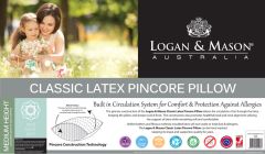 Logan & Mason Classic Latex Pincore Medium Profile Pillow