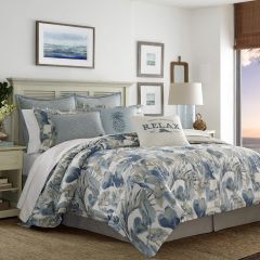 Tommy Bahama Raw Coast Printed Quilt Cover Set-Blue