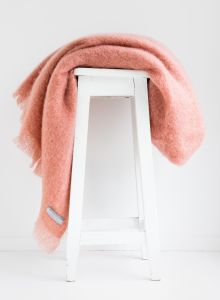 Masterweave Windermere Mohair Throw Rug Blanket-Rose Pink