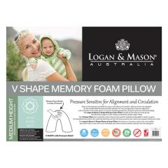 Logan and Mason V Tri Shaped Boomerang Memory Foam Pillow