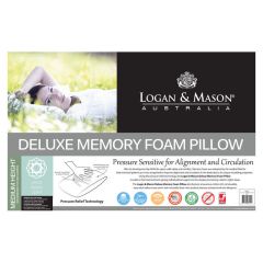 Logan and Mason Deluxe Memory Foam Standard Pillow Medium Profile