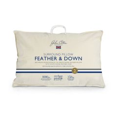 John Cotton 85/15 White Goose Feather & Down Surround Pillow – Medium