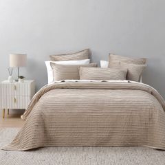 Bianca Saphira Coverlet Set Latte