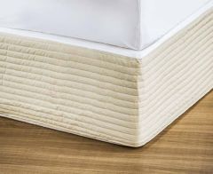 Sheridan 300tc Classic Percale Quilted Bed Skirt Husk