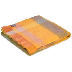 St Albans Mohair Throw Rug Blanket Marigold
