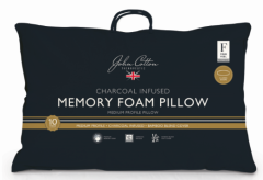 John Cotton Charcoal Infused Medium Profile Memory Foam Pillow