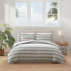 Tommy Bahama Cabana Stripe Quilt Cover Set Jungle Green
