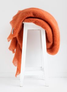 Masterweave Windermere Mohair Knee Wrap Throw Blanket-Terracotta