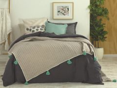 M Home Aspen Silver Coverlet Queen/King