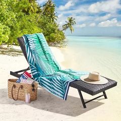 Renee Taylor Cotton Jacquard Velour Extra Large Beach Towel- Pinnate