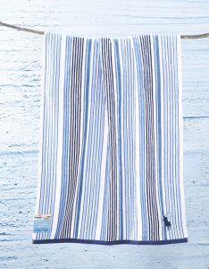Renee Taylor Jacquard Big Pony Velour Extra Large Beach Towel-Multi blue