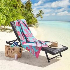 Renee Taylor Cotton Jacquard Velour Extra Large Beach Towel- Tropic