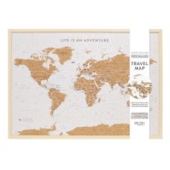 SPLOSH Travel Board Large World Map 93.5 x 64.5cm