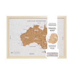 SPLOSH Travel Board Australia Map Small 53.5cm x 36.5cm