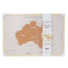 SPLOSH Travel Board Australia Map Large 99.2 x 7 x 70.7cm