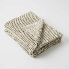 Pilbeam Living Baxter Throw Taupe/Cream