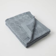 Pilbeam Living Minetta Throw Dusty Blue