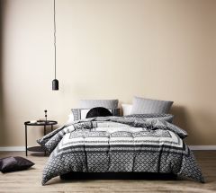 Logan and Mason Vaughn Quilt Cover Set Charcoal