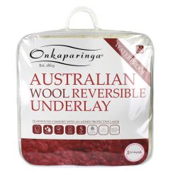 Onkaparinga Waterproof Australian Wool Reversible Mattress Topper\Underblanket\Underlay