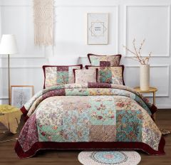 Classic Quilts Dramatic Floral Coverlet Set