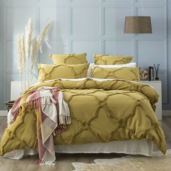 Renee Taylor Moroccan Cotton Chenille Tufted Quilt Cover Set-Willow