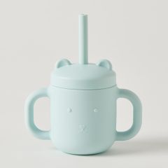 Jiggle & Giggle Riley Silicone Sippy Cup with Straw
