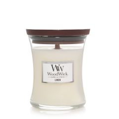 WoodWick Linen Medium Scented Candle