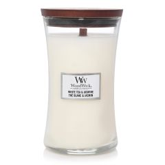 WoodWick White Tea & Jasmine Large Scented Candle