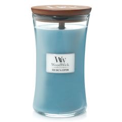 WoodWick Sea Salt & Cotton Large Scented Candle