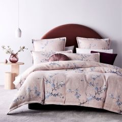 Logan and Mason Platinum Yumi Quilt Cover Set Blossom
