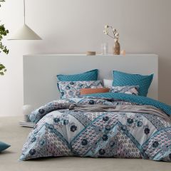 Logan and Mason Zali Quilt Cover Set Teal
