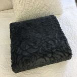 Angads Cozy Rose Throw in Iron Colour 160x160cm