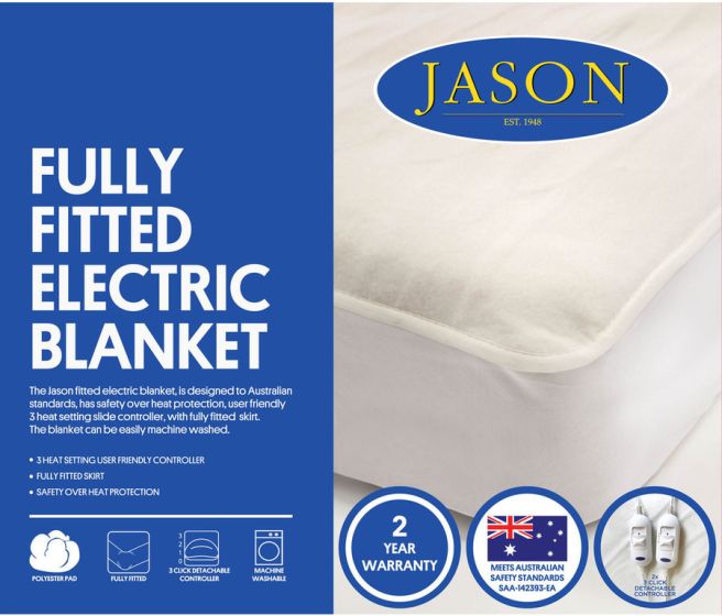 Buy Jason Fully Fitted Washable Electric Blanket Online in Australia