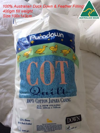 cot feather doona